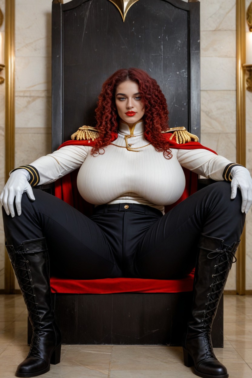 Red Lipstick, White Shirt, Black Trousers Porno IA