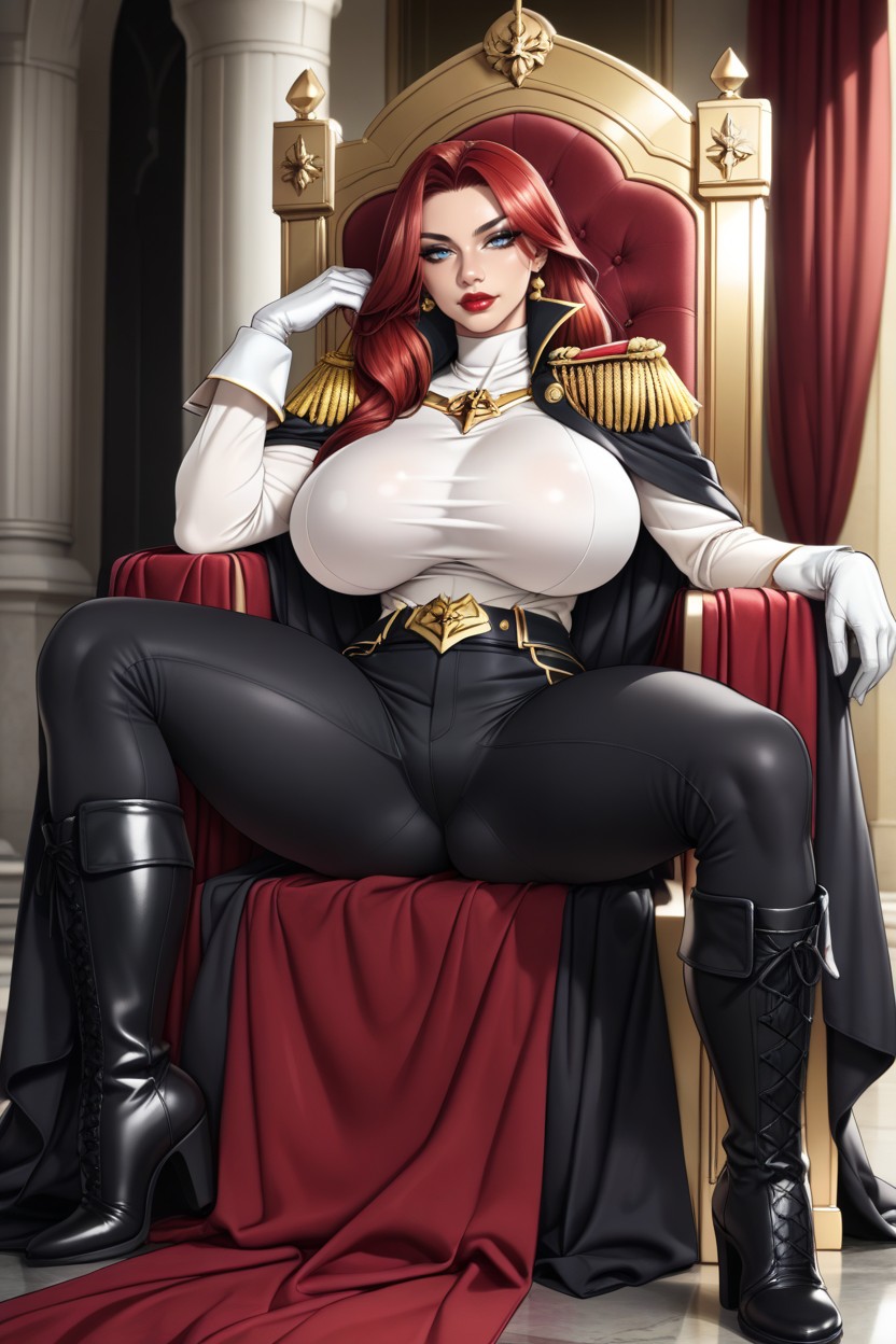 Red Hair, Legs Spreading, Front View Porno IA