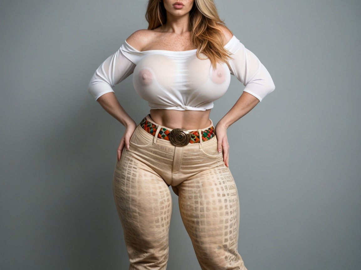 Thick Lips, Visible Panty Lines, Wide Thigh Gap Porno IA