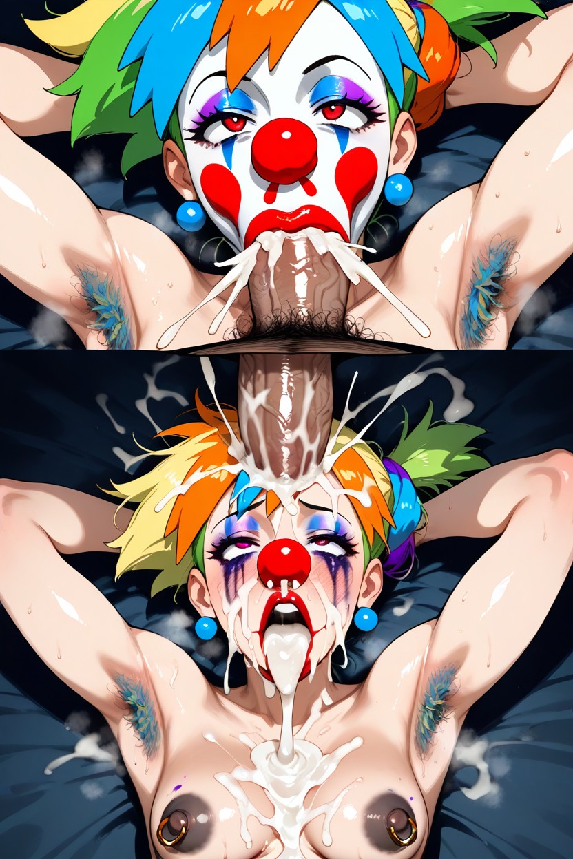 Long Nipples, Clown Woman, Excessive Armpit Hairs AI Porn