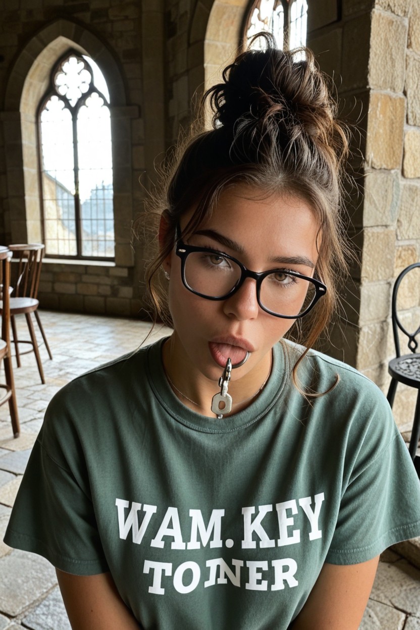 Depth Of Field, Performingoral Sex On A Man With Glasses And Messy Hair, 18+ Porno IA