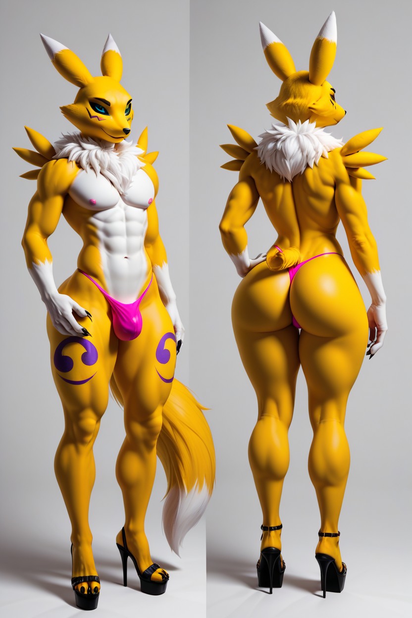 Furry, Furry, Simple Background Porno IA