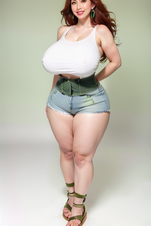 Inches Wide Hips, Bulging Thighs, Glossy Pink Lipstick Porno IA