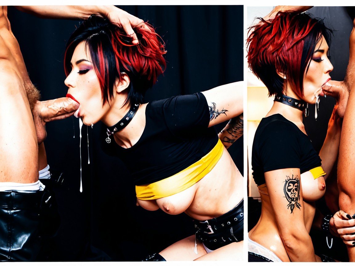 Pixie Haircut, Alt Baddie, Excessive Cum On Face Porno IA