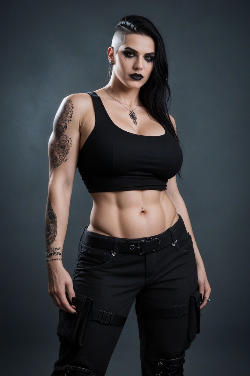 Warm Indoor Lighting, Dark Cargo Pants, Relaxed But Commanding Body Language Porno IA