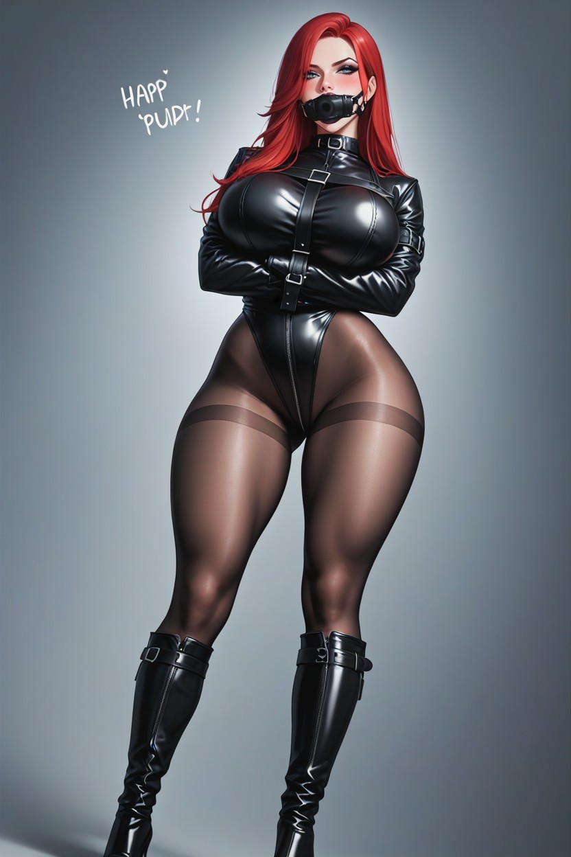 25+, Athletic And Embossed Body, Black Bdsm Collar AI Porn