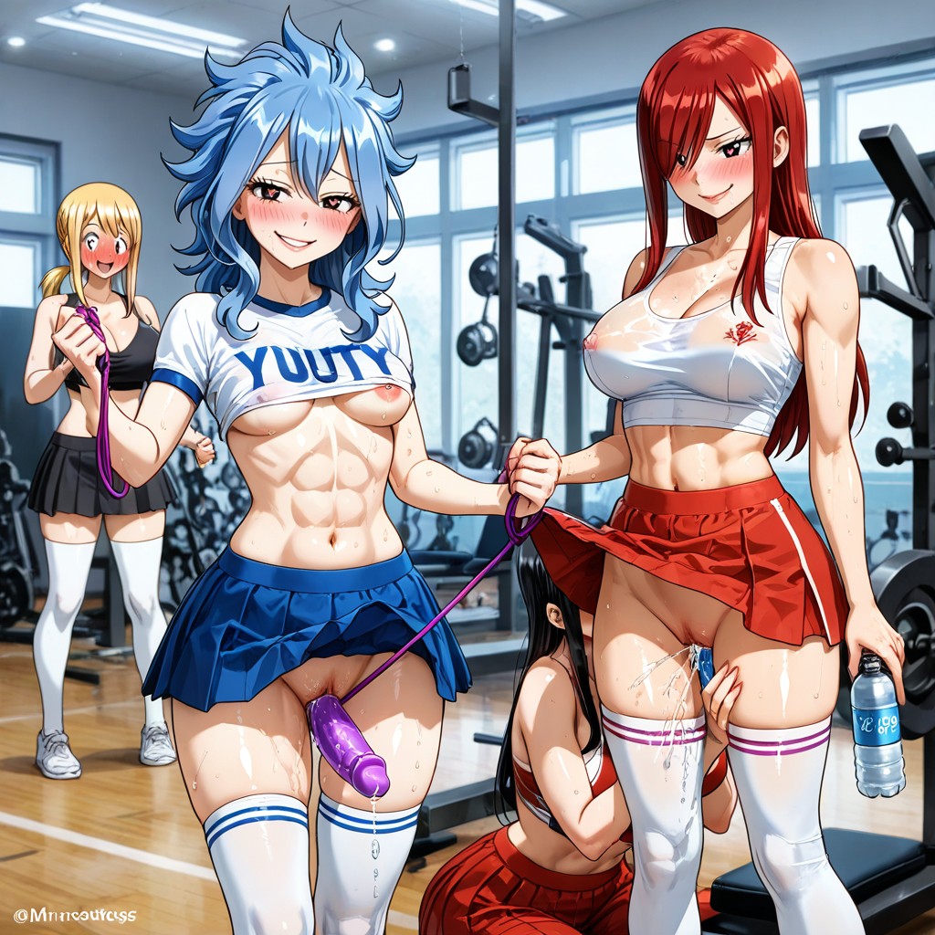 Mischievous (smiling While Blushing), No Underwear, Sluty Skirt AI Porn