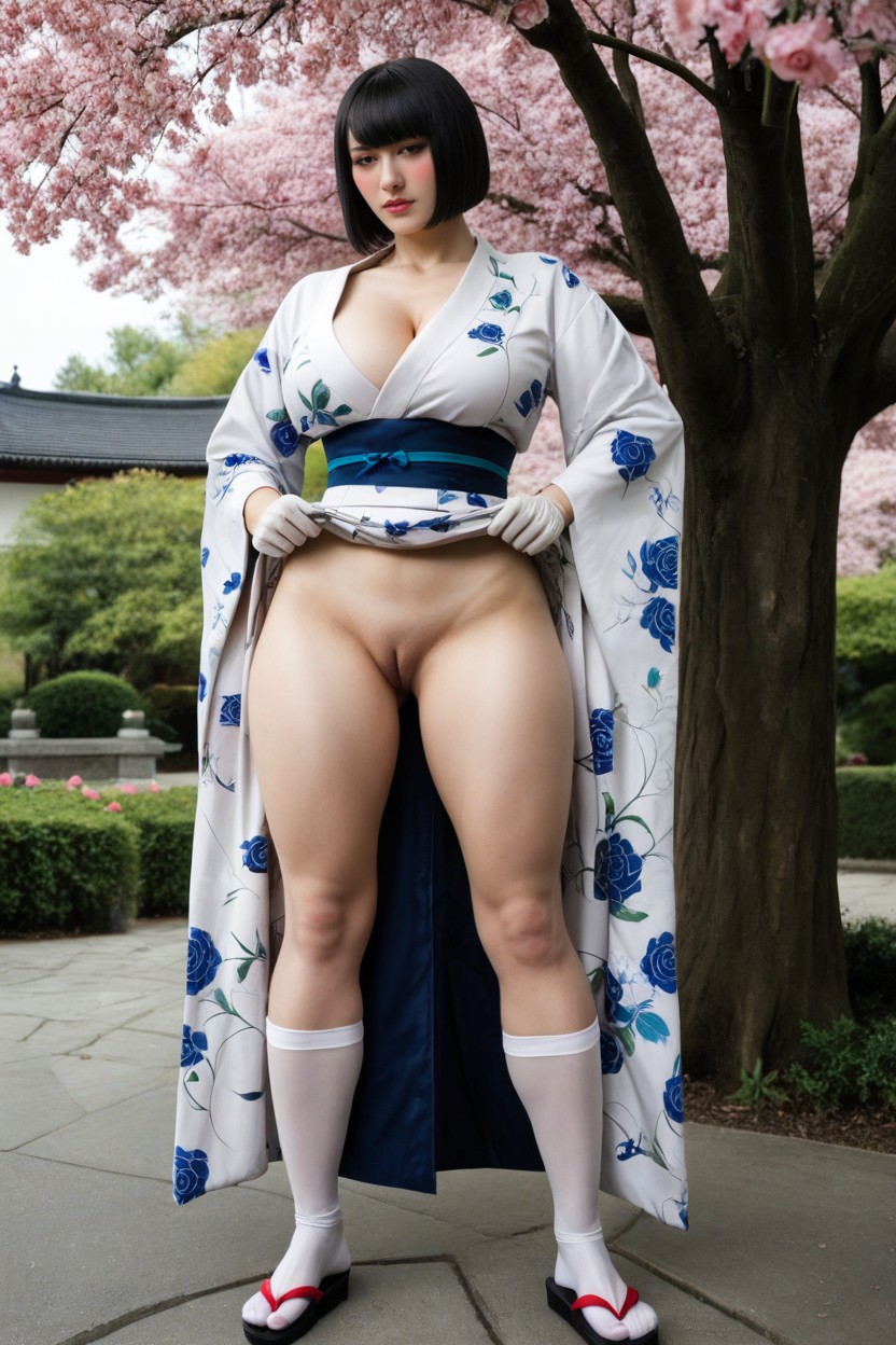 White Skin, Golden Glow, Stockings AI Porn
