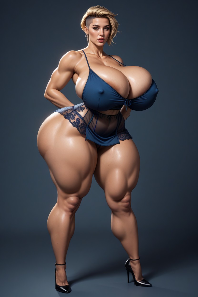 Thighs Bigger Than Waist, Buzzcut, Deep Ass Crack AI Porn
