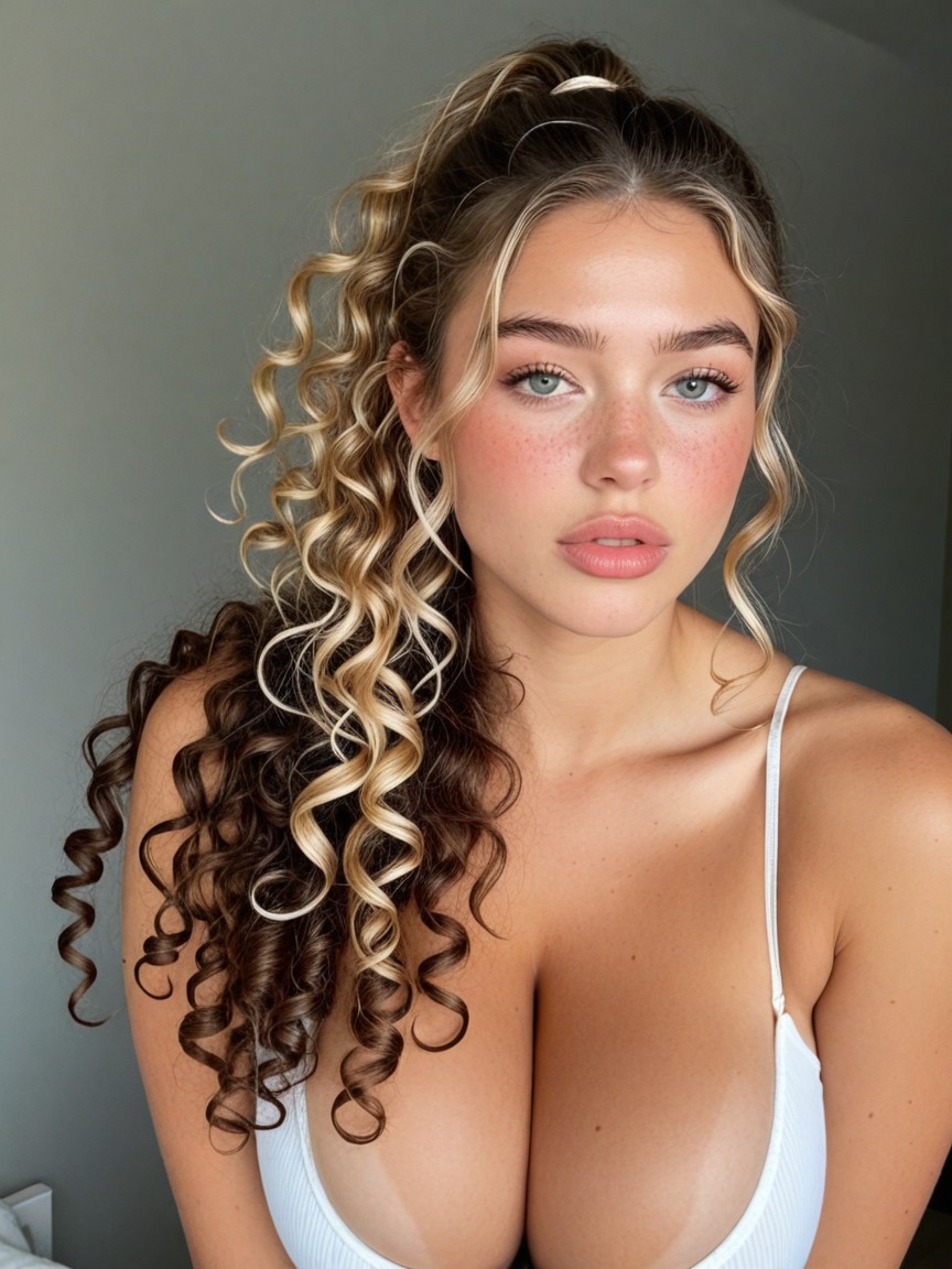 Wide Rounded Hips, Natural Pose, Puffy Pussy AI Porn