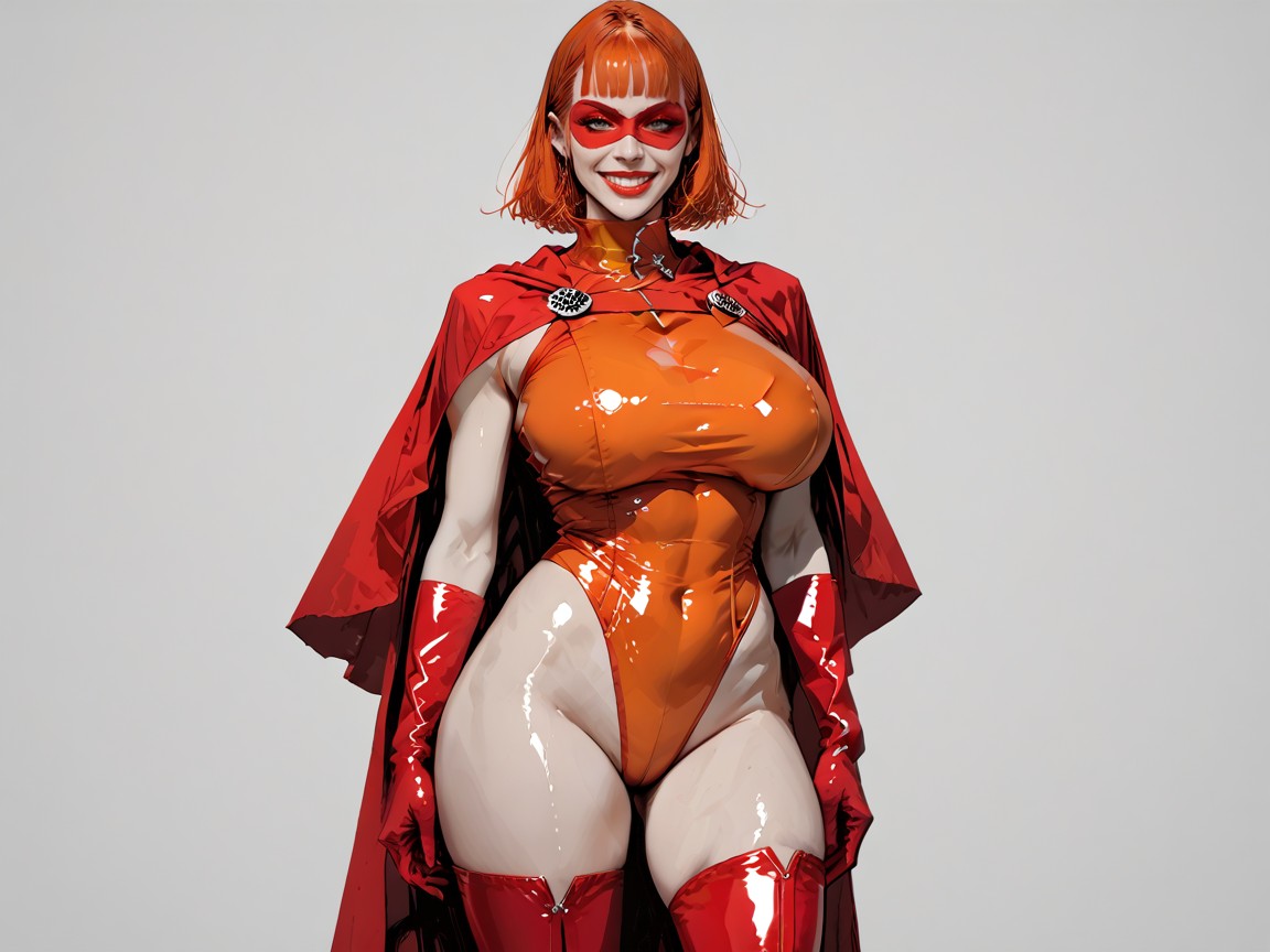 Arms, Legs, Single Piece Costume V-string Thong Shows Ass Pornografia de IA