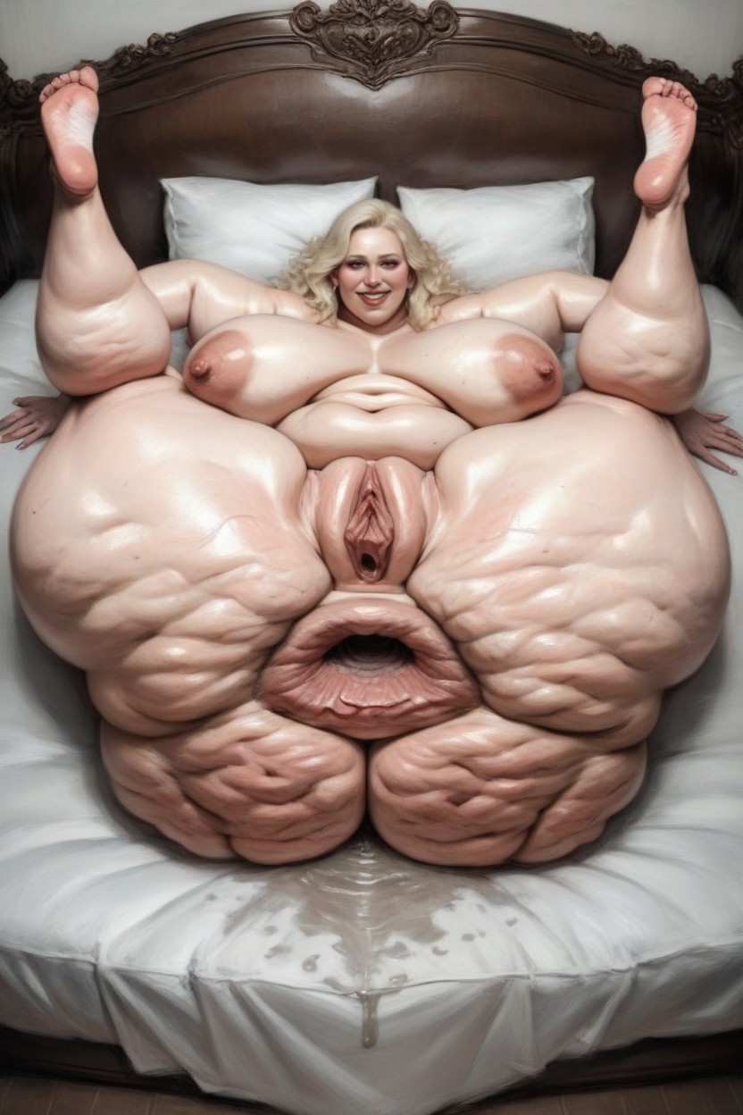 Looking At Viewer, Hyper Thick And Massive White Cock Stretches Anus To The Extreme, 18+ AI Porn