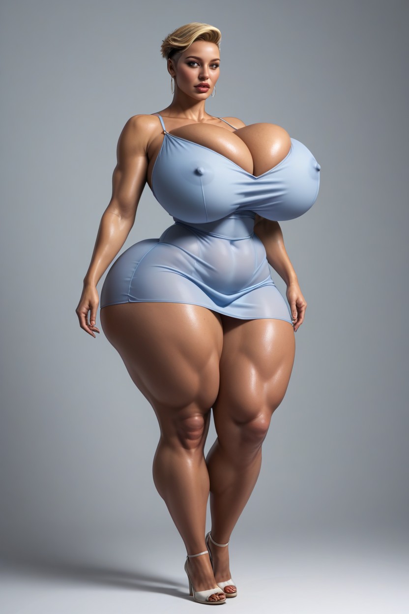 Exaggerated Waist, Deep Ass Crack, Older American Mature Milf AI Porn