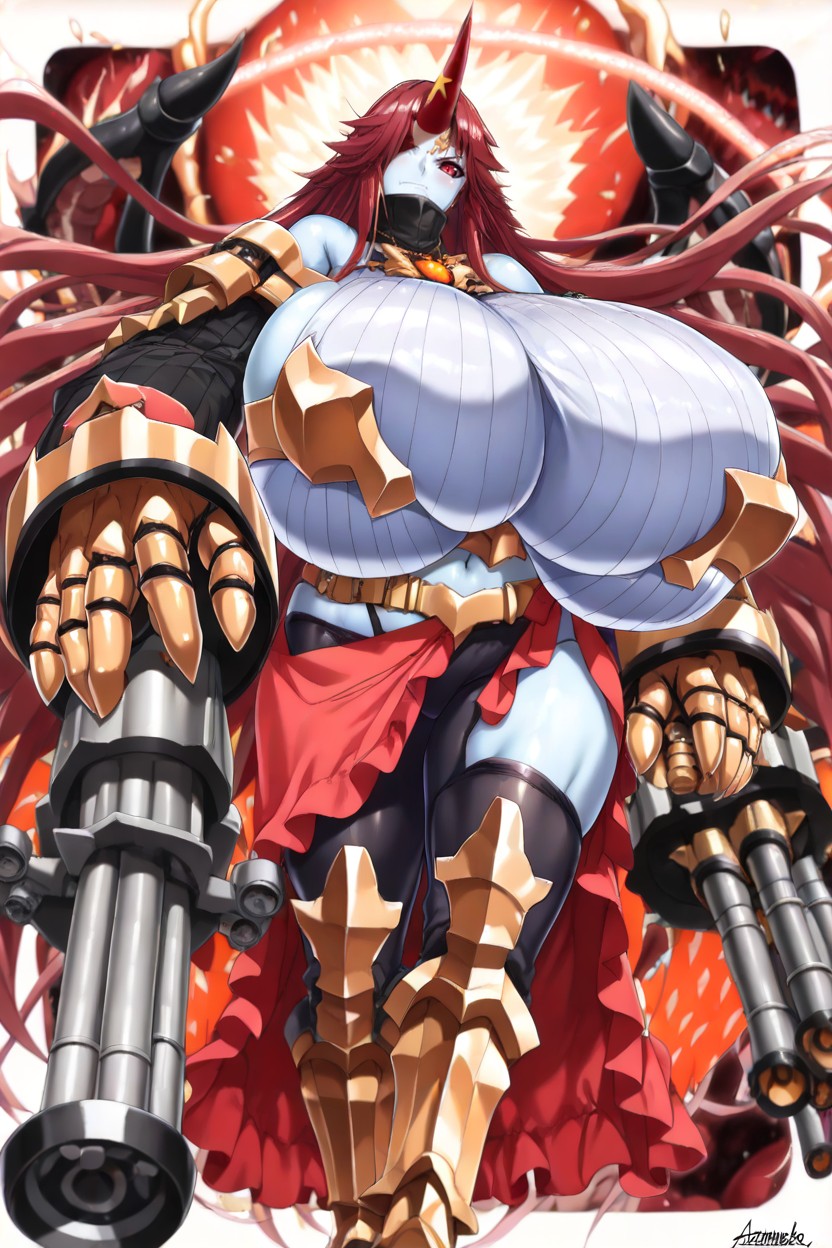 Black Sclera, Tall, Robot Armor AI Porn