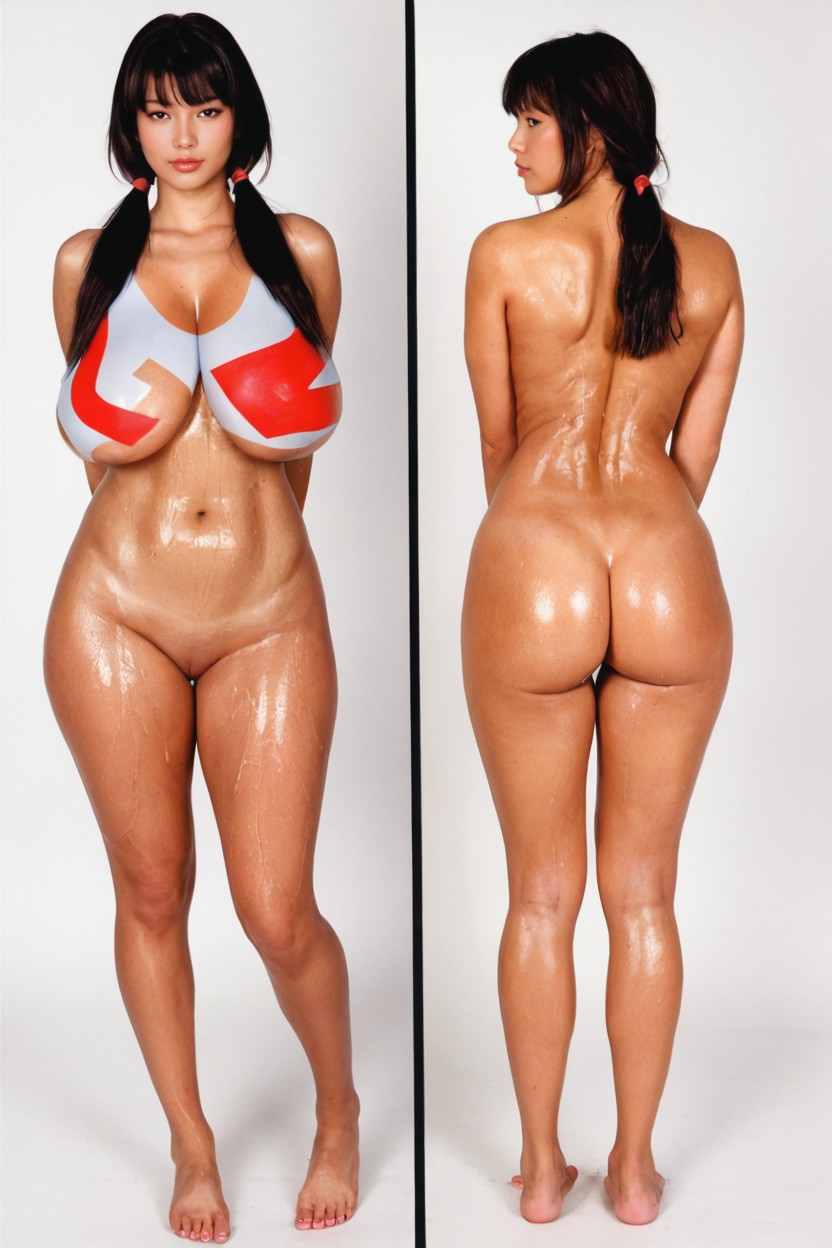 Fair Skin, Hourglass Body Shape, Studio Body Reference AI Porn
