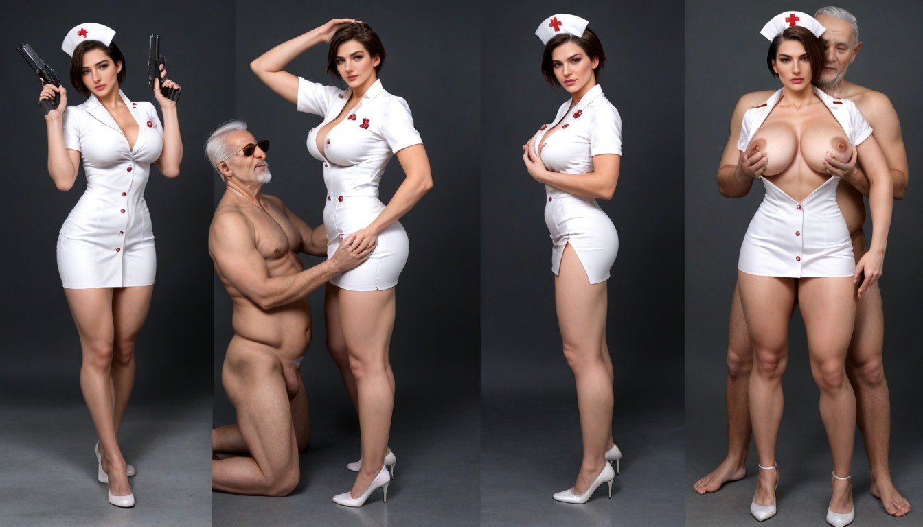 Many Old Man Groping Striptaste, 全身, Keep Face AI黃片