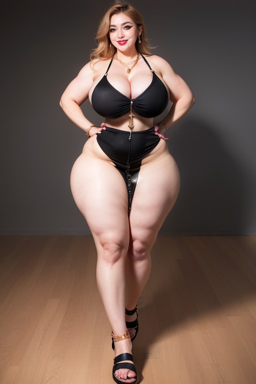 Inches Wide Hips, Fully Clothed, Goth AI Porn