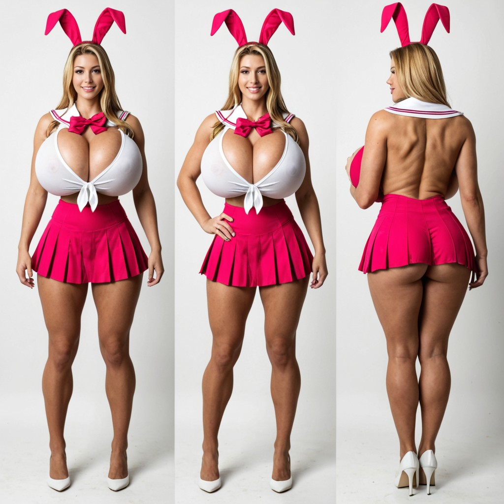 Front View, Character Design, Front View And Back View AI Porn