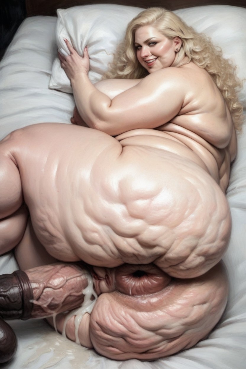 Blonde Hair, Older Face, Hyper Giant Anus AI Porn