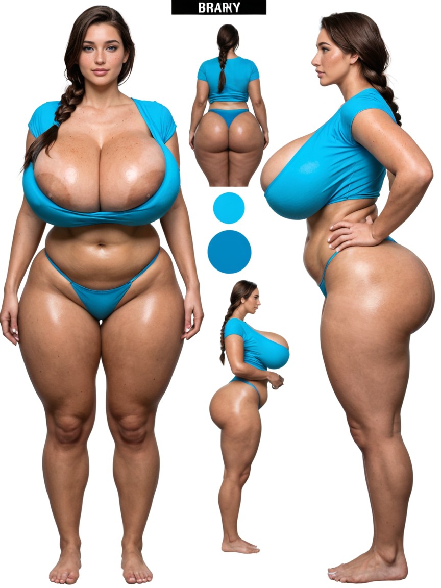 Brazilian, Lots Of Freckles, Hyper Thighs AI 야짤