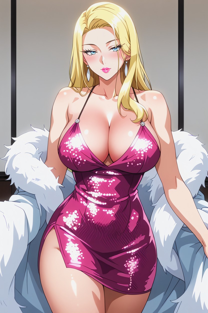 Sexual, Supermodel, Pink Lipstick AI Porn