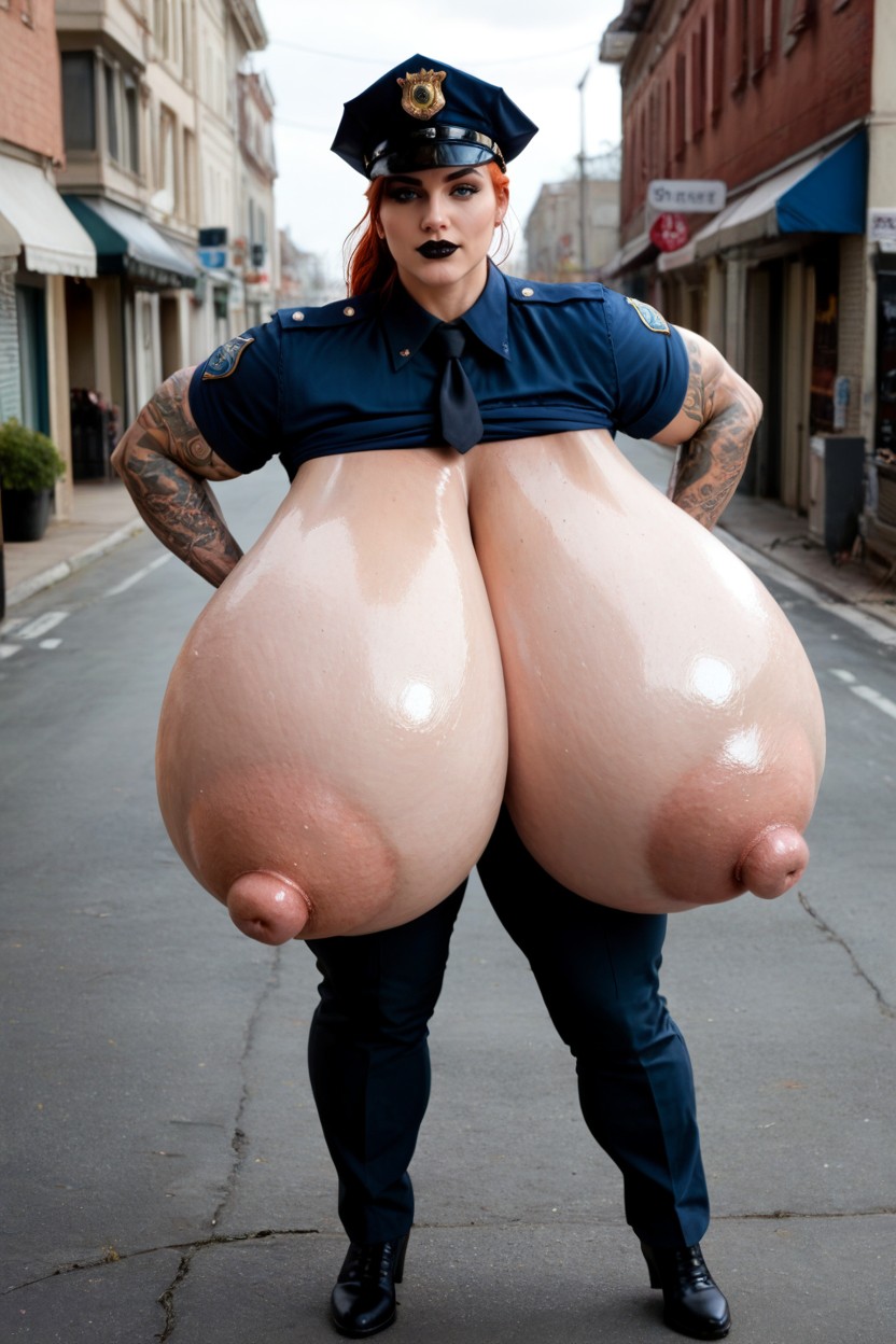 Hyper Massive Breasts, Breasts Exposed, Photorealistic Porno IA