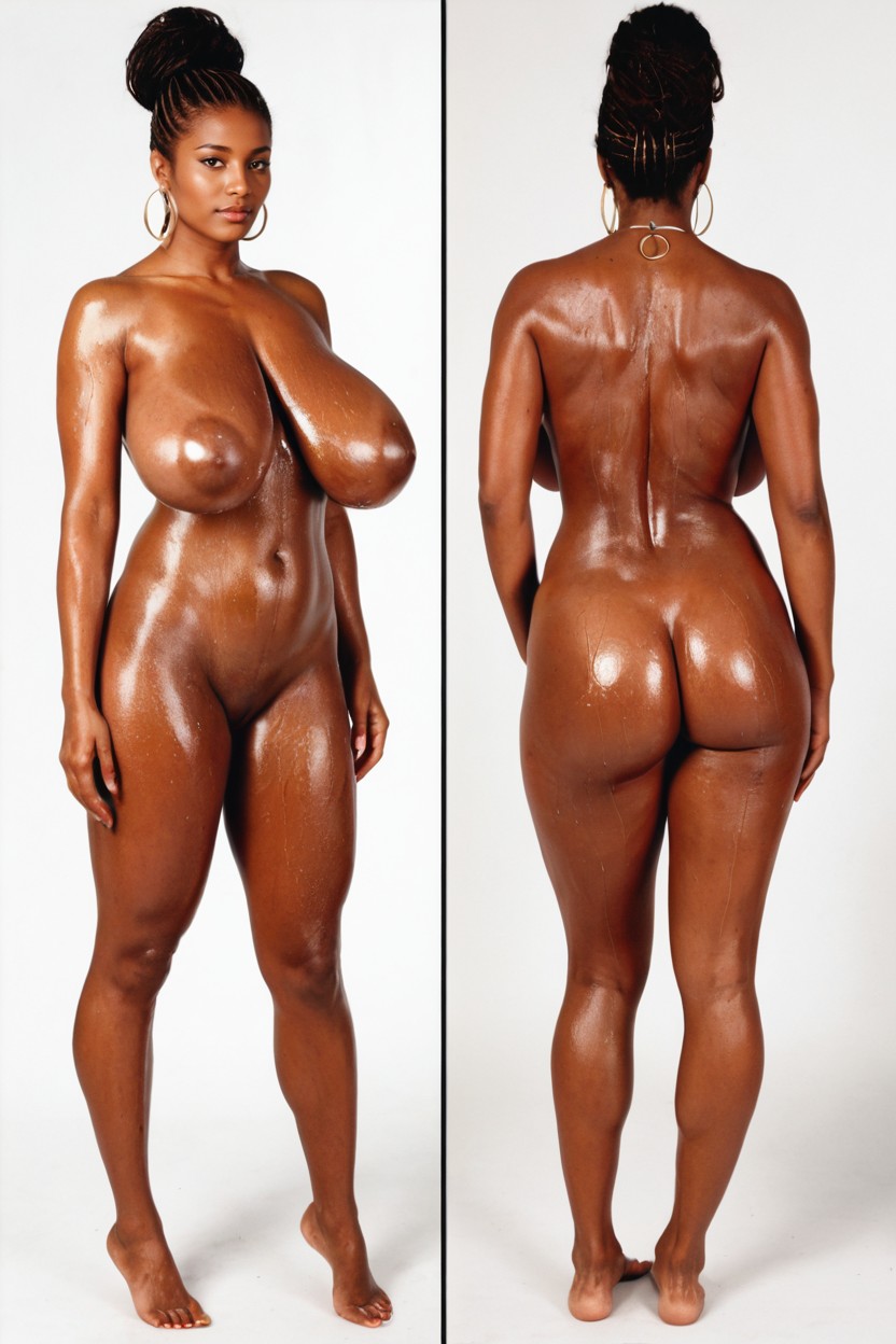 Two Views, Bare Skin, African Woman AI黃片