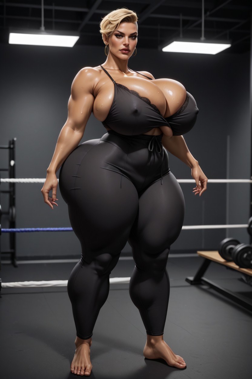 乳溝, Thighs Bigger Than Waist, Nightgown AI黃片