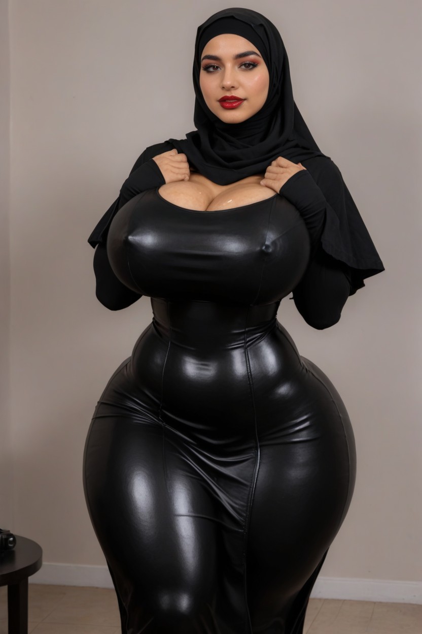 Glossy Oiled Sweaty Skin, 貼身衣服, Tight Clothes AI黃片