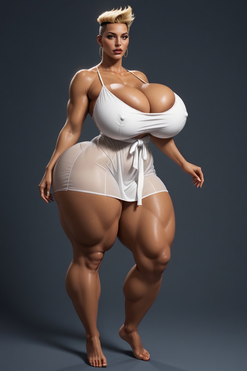 太ももが厚い, Thighs Bigger Than Waist, Hyper Huge Wide Hips AIポルノ