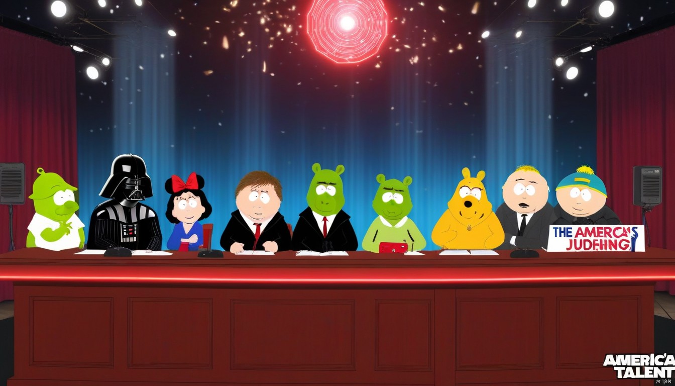 Fairy Tale About From South Park, Fairy Tale About From South Park, Long Judges Desk With Red Buzzer Buttons Porno IA