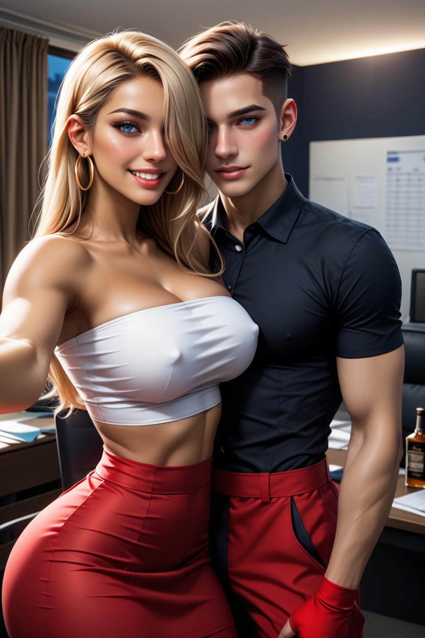 Pechos Medianos, Selfie, Culo Masivo Porno IA