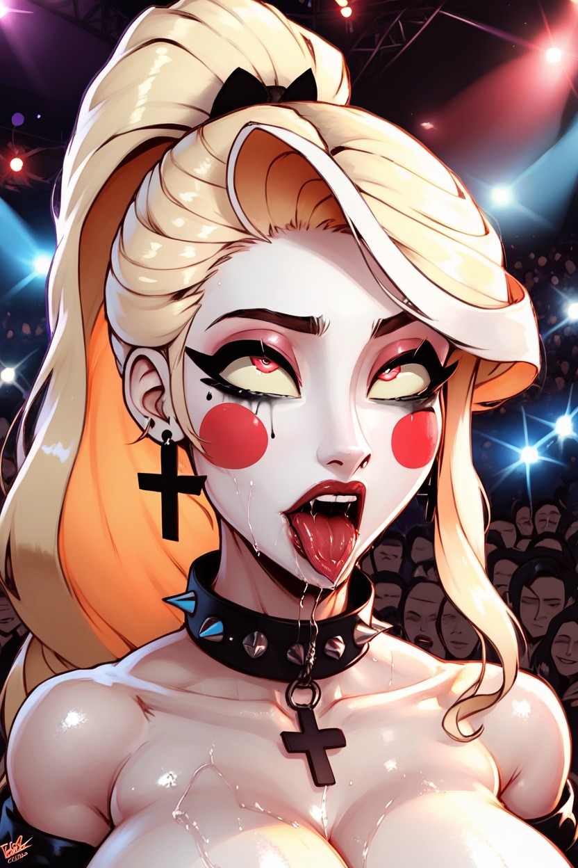 Warm Makeup, On Stage, Earrings AI 포르노