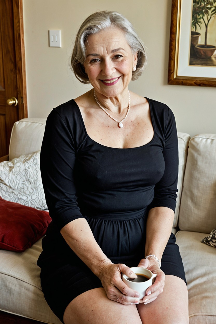 60+, Small Breasts, Waist Shot AI Porn