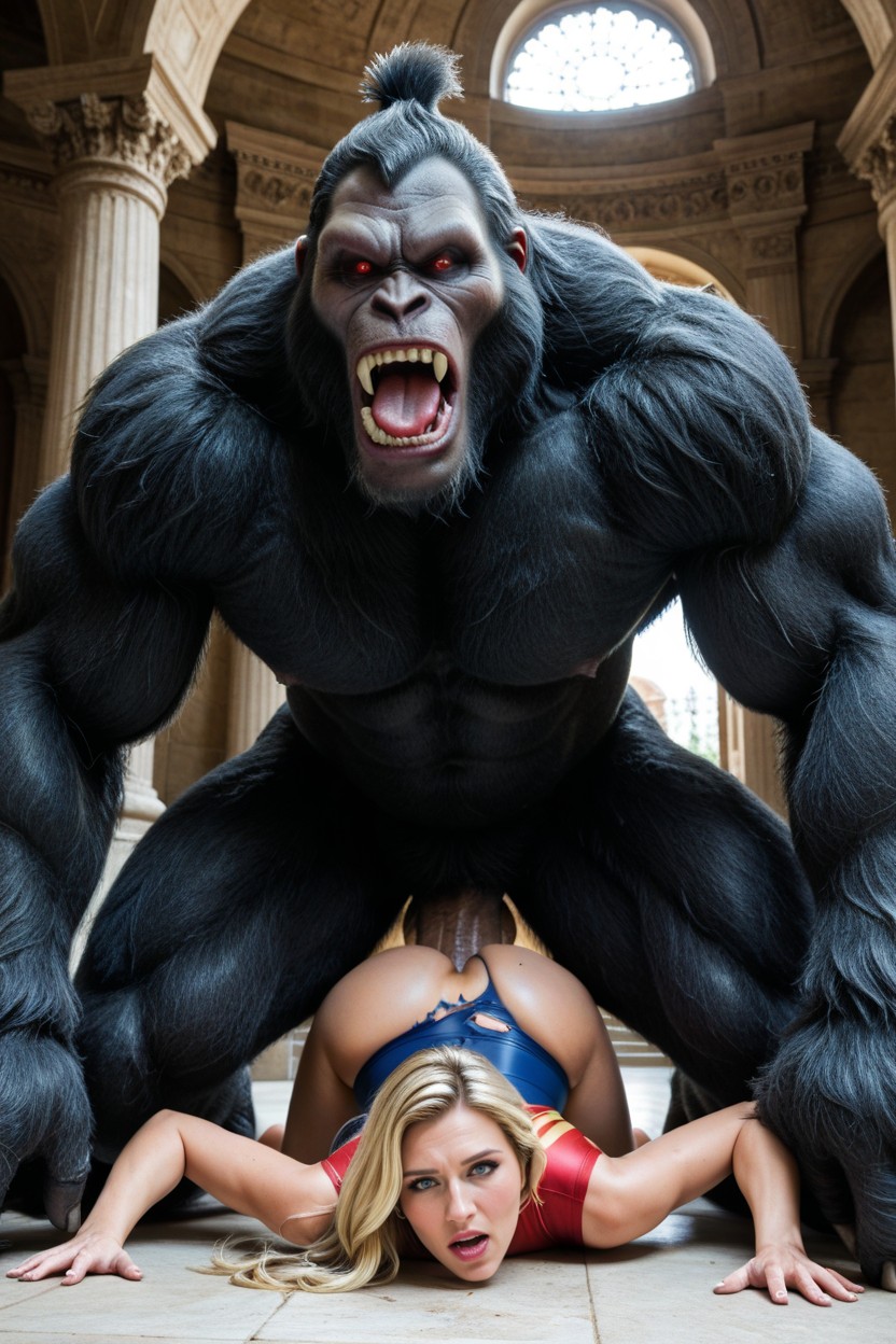 King Kong-like Beast Sex, Pubic Sex, Perfect Pink Nipples Porno IA