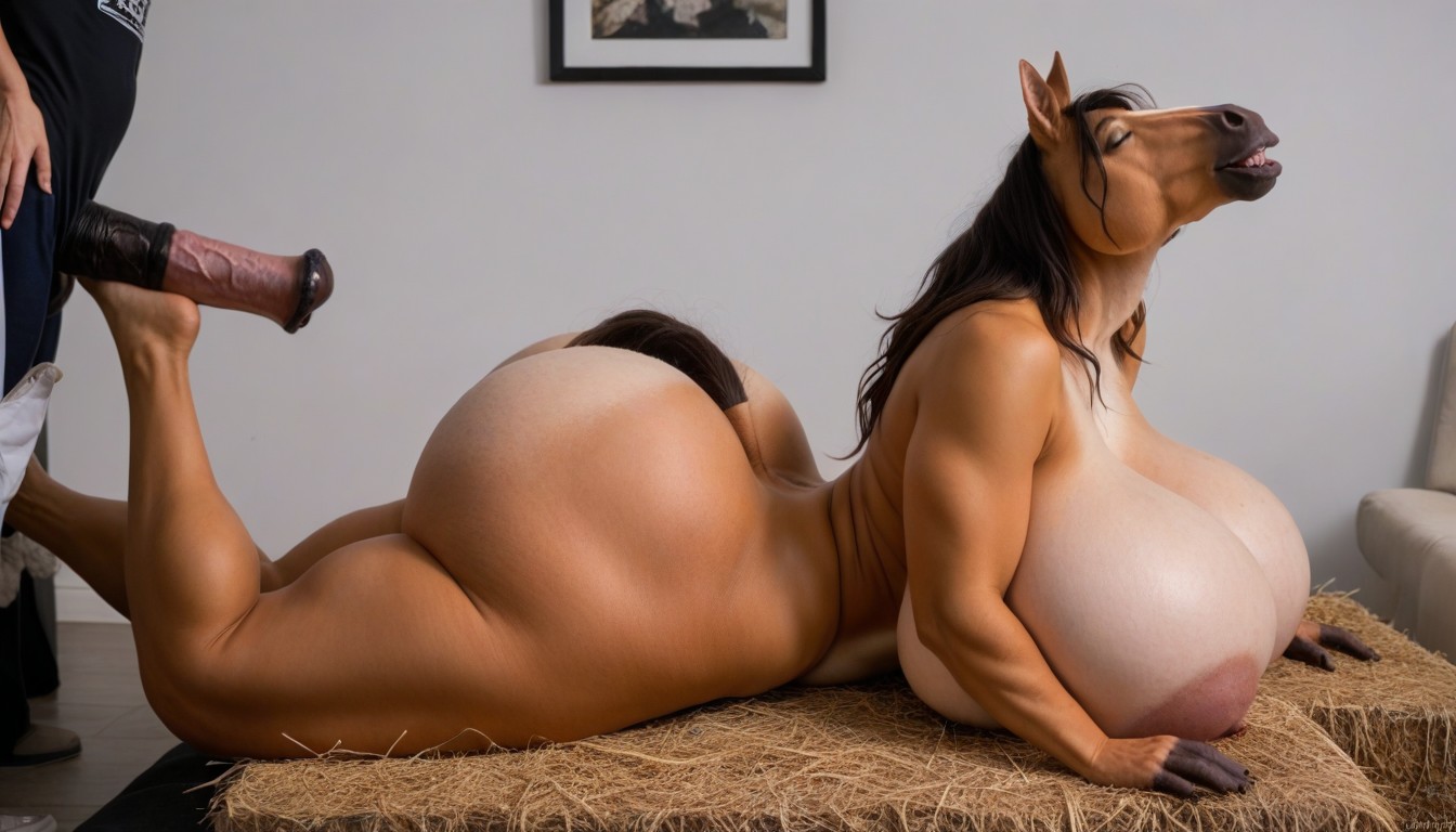 Horseanthro, Female Ready To Inside Female Elsadoll, Full Body Hooved Horseanthro Porno IA