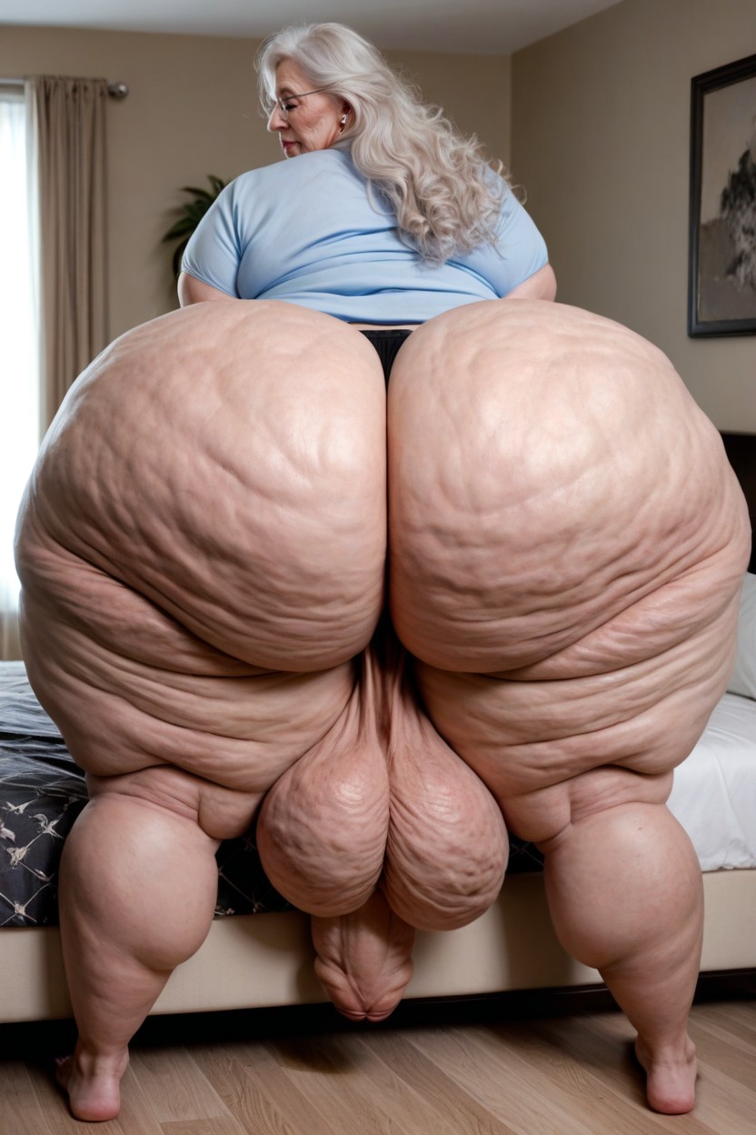 Hyper Length Legs Hyper Testicals, Heure Bleue, Large Hips Porno IA