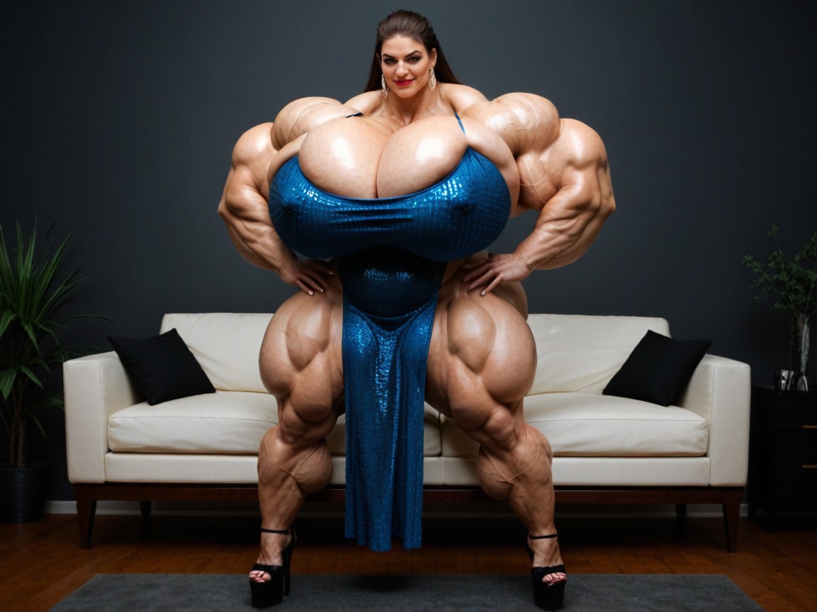 Gigantic Erect Puffy Nipples, Hyper Gigantic Biceps, Bodybuilder AIポルノ