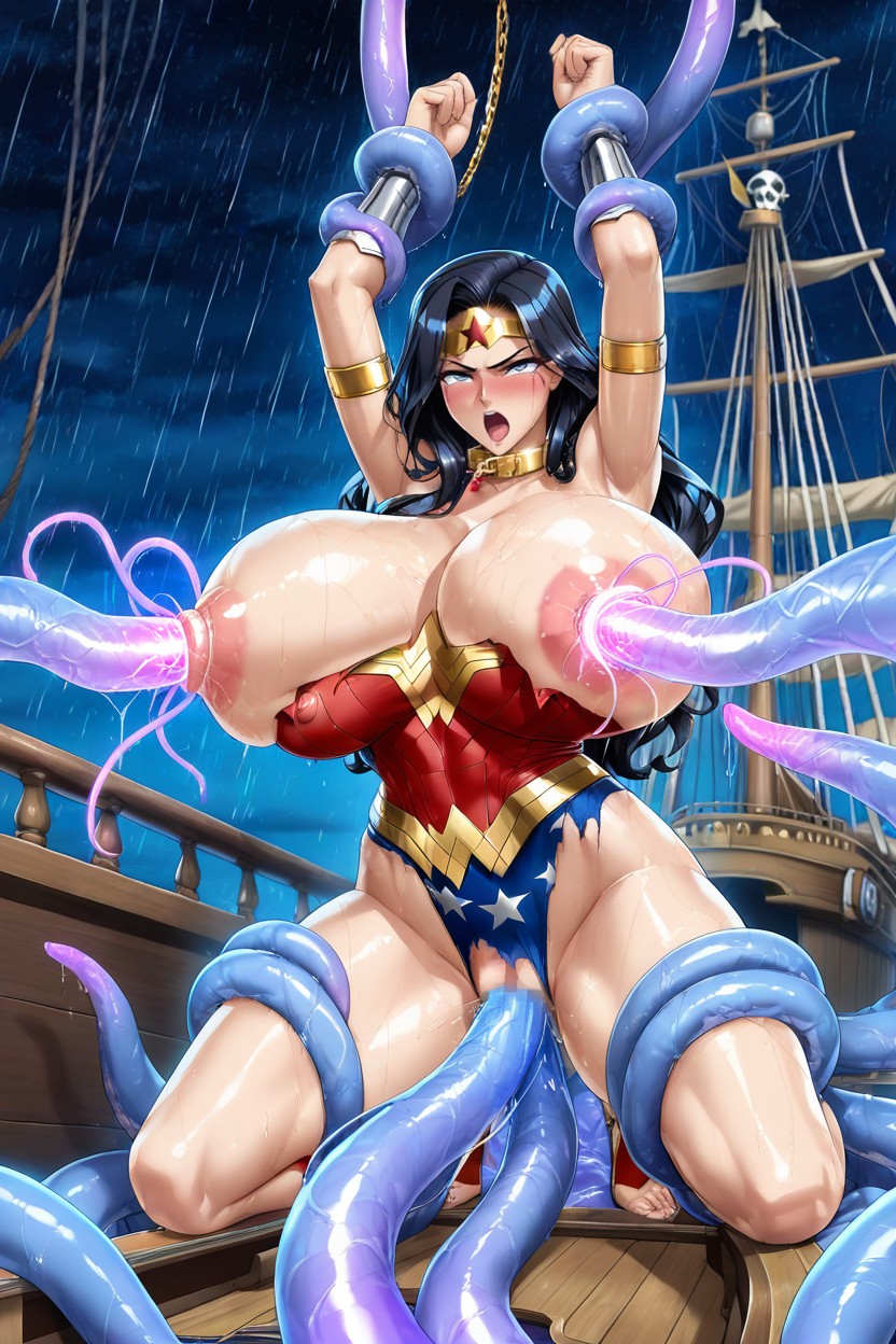 18+, Starry Night Sky, Nipple Penetration AIポルノ
