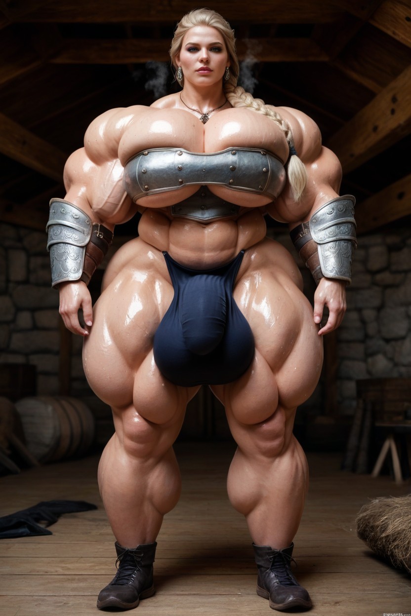 Gigantic Latissimus Dorsi, 塗油的皮膚 , Viking Armor AI黃片