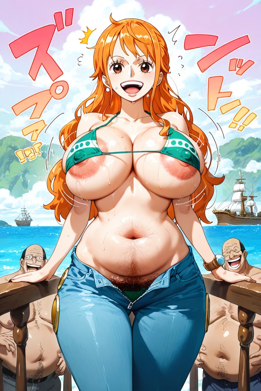 Standing, Pointy Areolas, Namie From One Piece AI 포르노