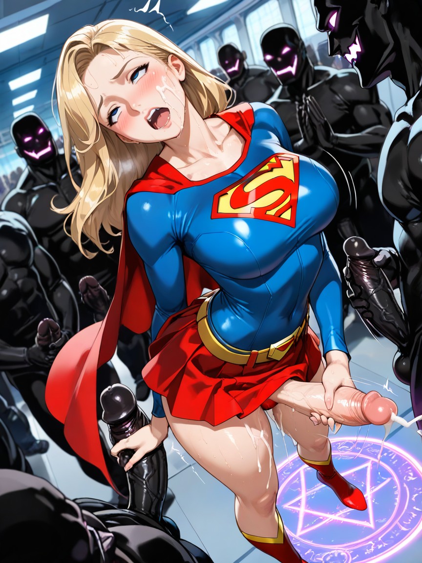 Perfect Body, Motion Lines, Tight Blue Top Long Sleeves AIポルノ