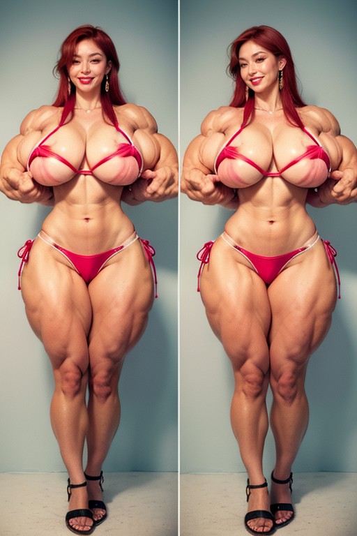 Wide Chest, Hourglass Figure, Smooth White Skin AI黃片