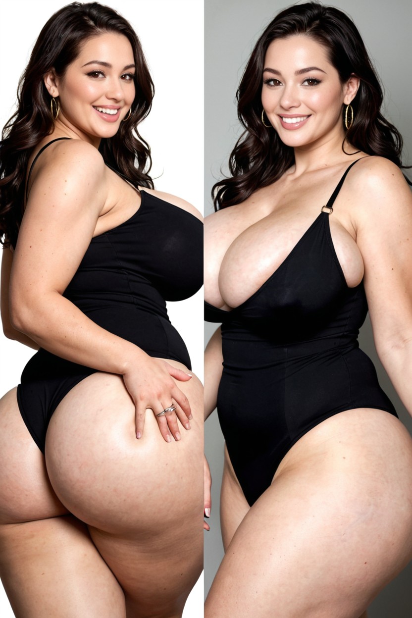 Black Hair, Multiple Views, Gigantic Butts AI Porn