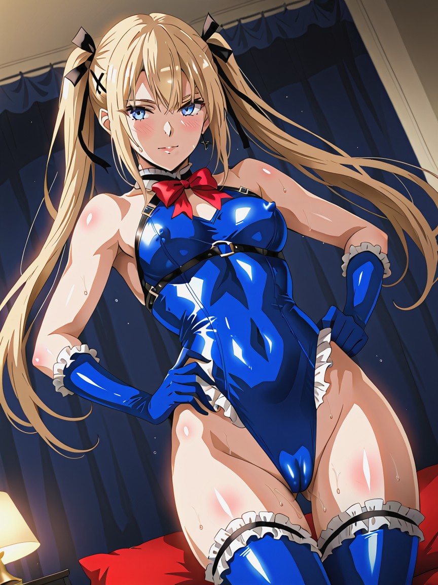Blue Eyes, Knee Shot, Pencil Waist AI Porn