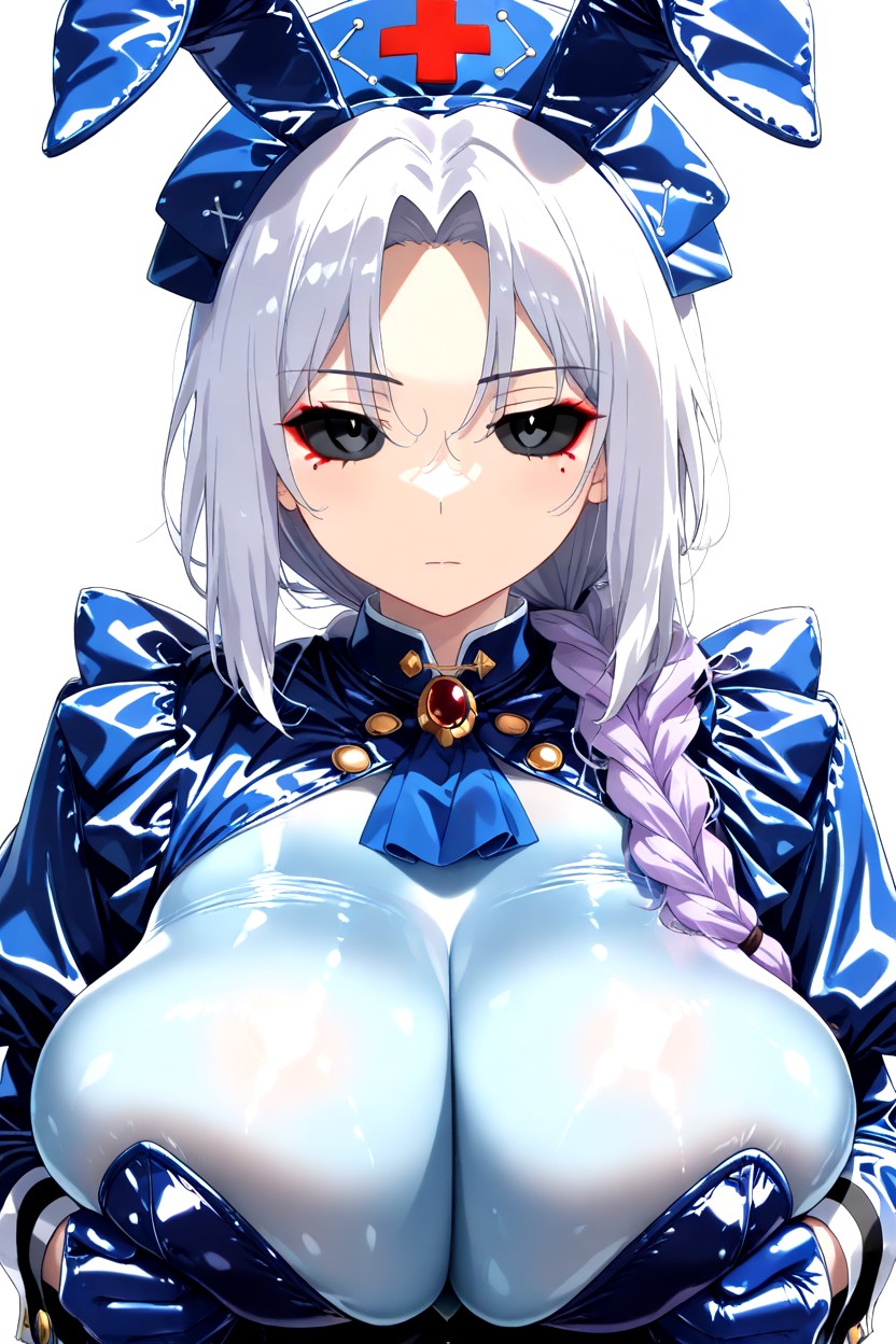 Hair Between Eyes, Straight On, Yagokoro Eirin AI Porn