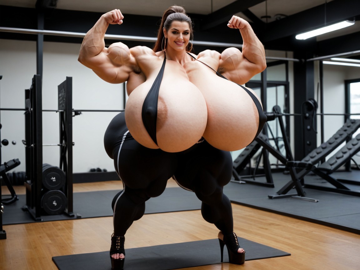 Hyper Hips, Gigantic Boobs, Bodybuilder AI 포르노