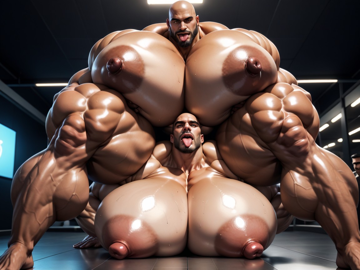 Harem, Huge Hyper Nipples, Saisir Les Seins Porno IA