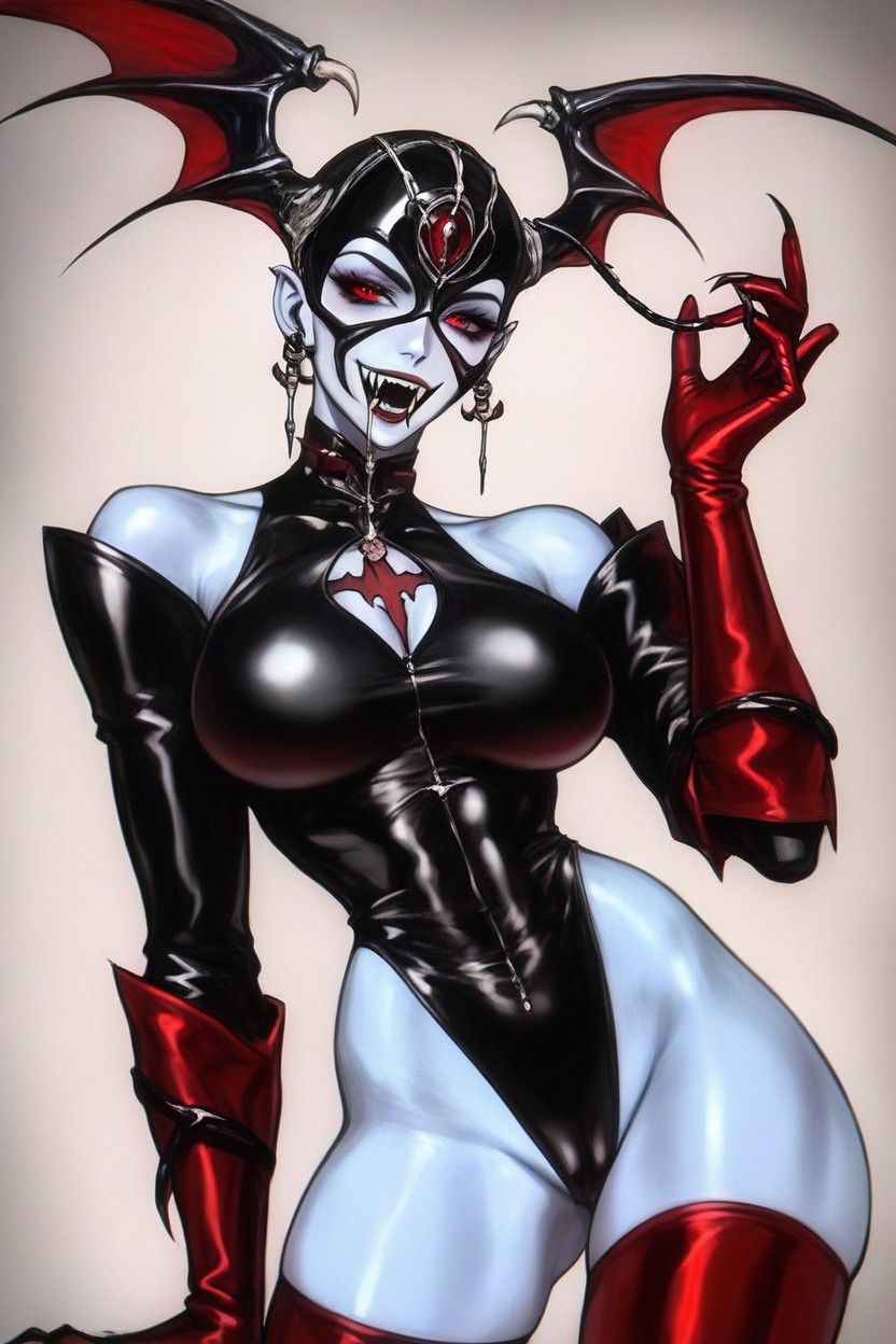 High Detailed Face, Black Garters, Slutty Pornografia de IA