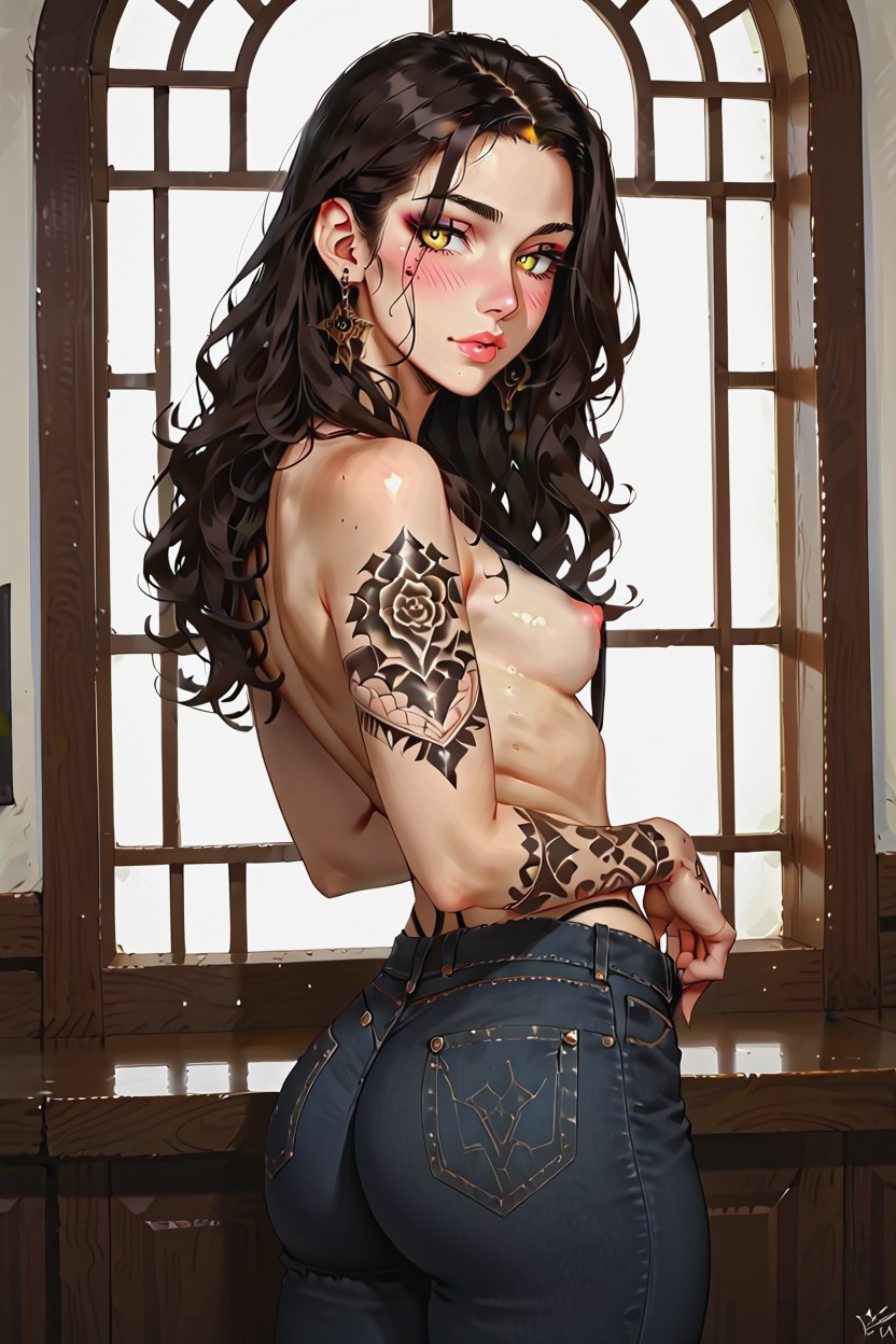 Beautiful Eyes, Hips, Standing Porno IA